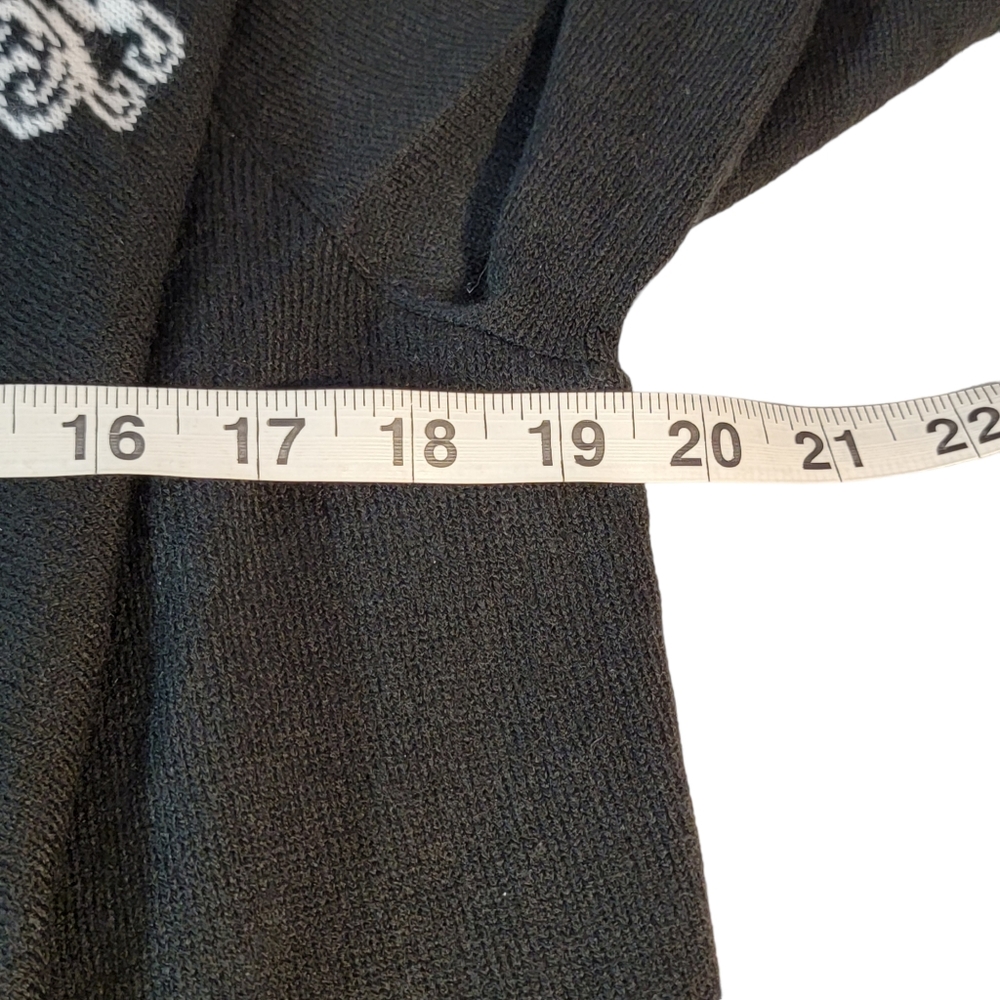 Napa Valley Black & White Light Weight Sweater Wrap Shawl Shrug Long Sleeves S - Picture 14 of 15